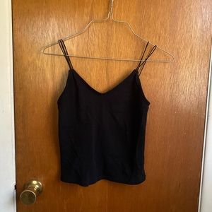 Black strappy tank top